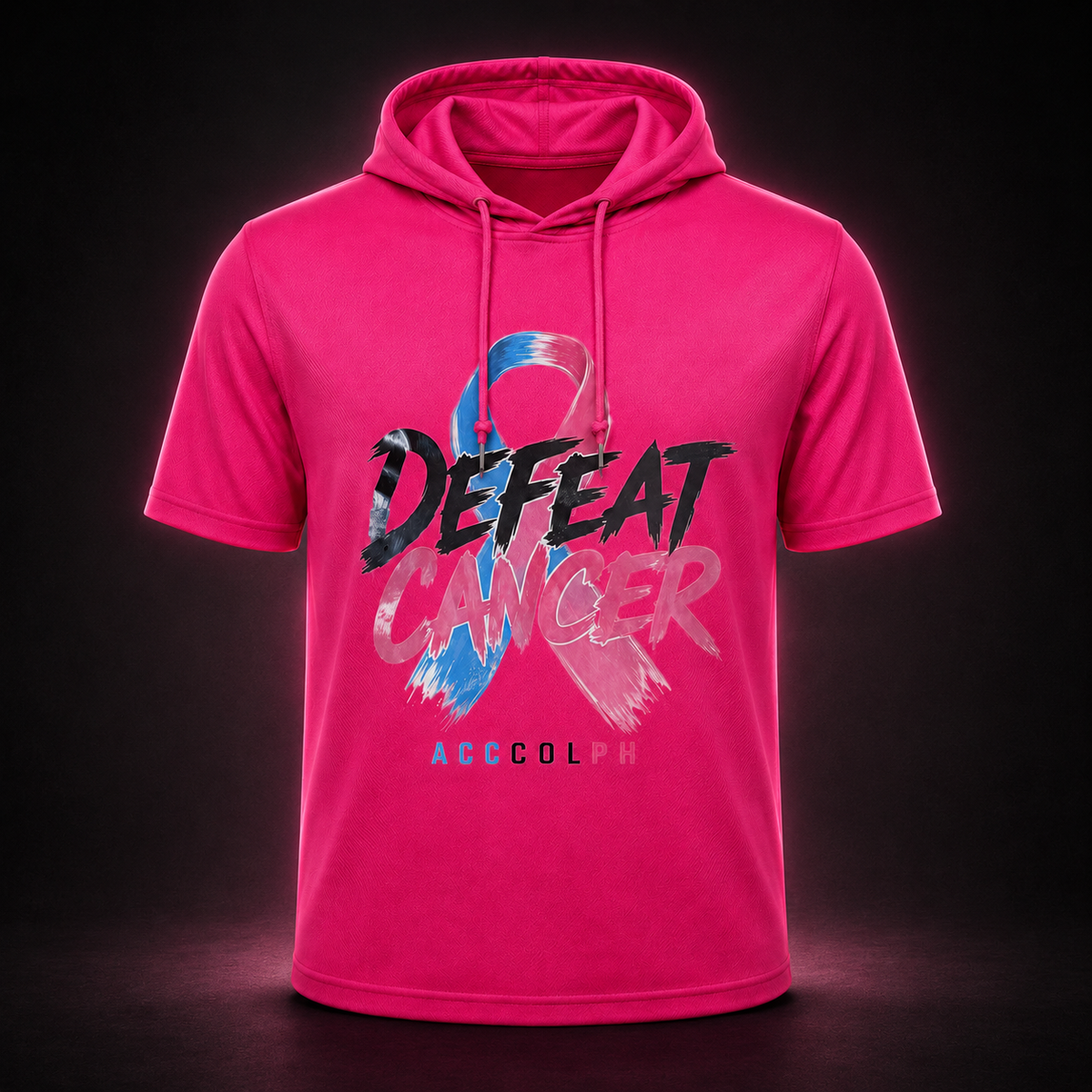 Hot Pink Defeat Cancer Hoodie