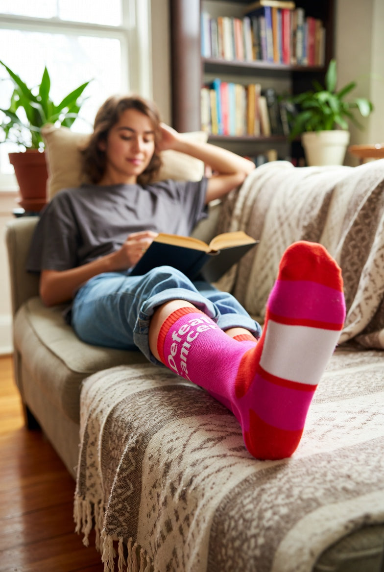 DeFeat Cancer® Pink Performance Socks – Cushioned Comfort | Support the Fight